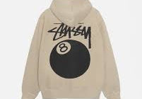 Stussy 8 Ball Pigment Dyed Zip Hoodie Khaki