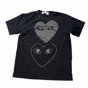 Comme des Garcons PLAY Double Hearts T-shirt Black (Preowned)