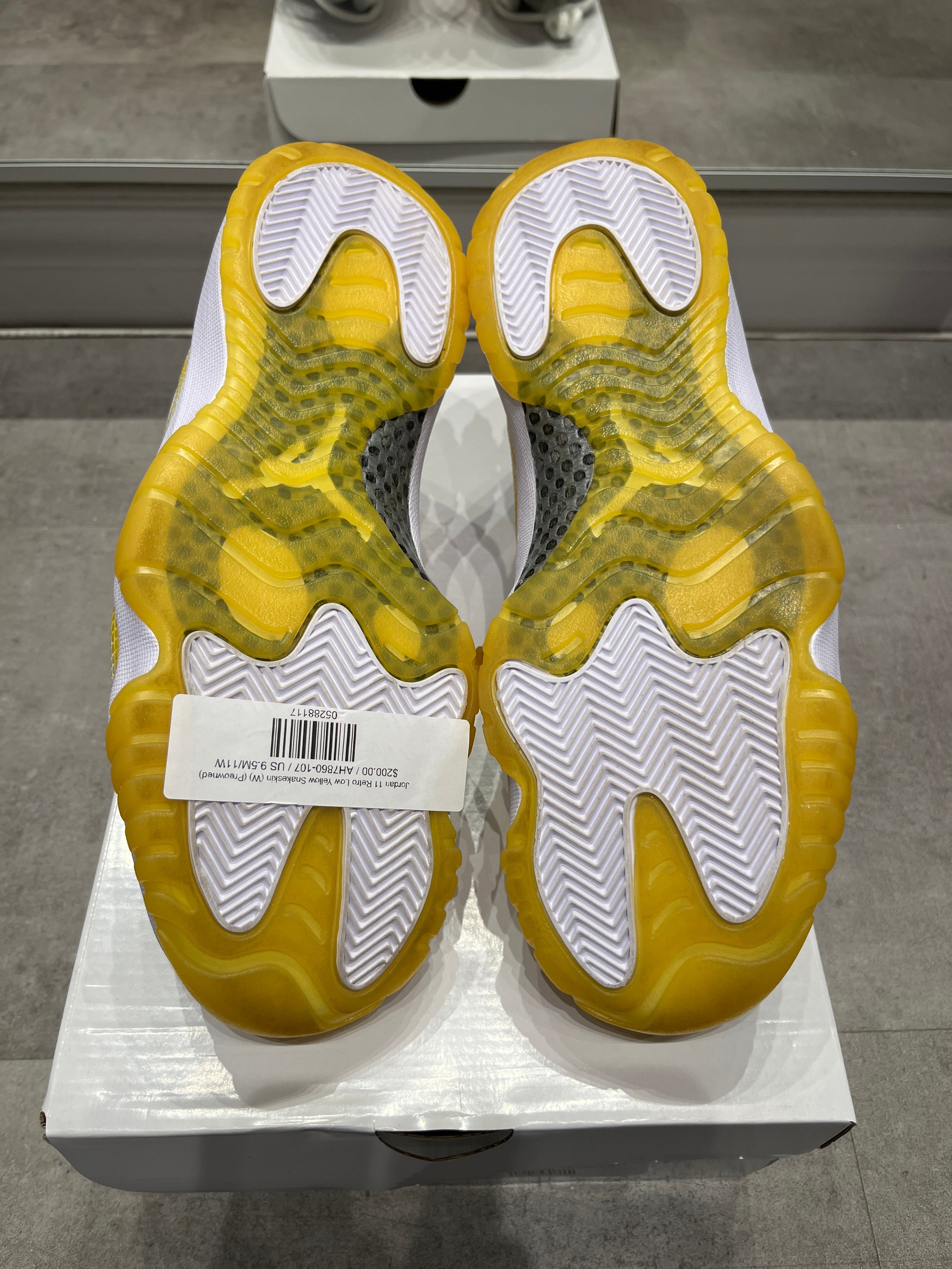 Jordan 11 Retro Low Yellow Snakeskin (W) (Preowned)