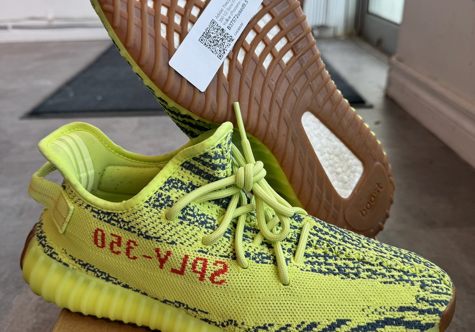 Adidas Yeezy Boost 350 V2 Semi Frozen Yellow (Preowned Size 9.5)