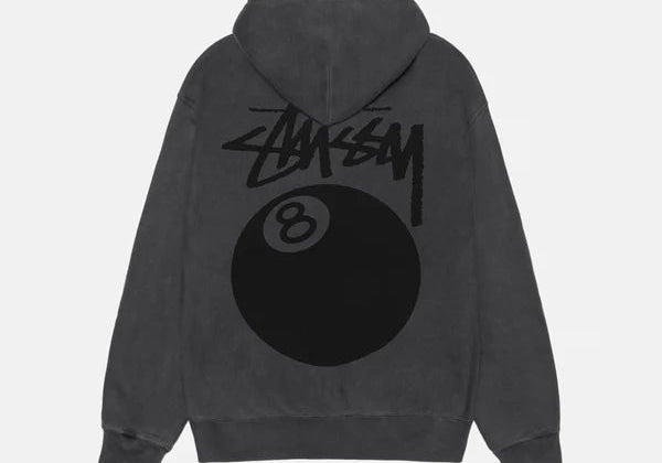 Stussy 8 Ball Pigment Dyed Hoodie Black