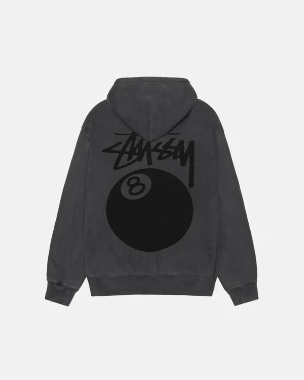 Stussy 8 Ball Pigment Dyed Hoodie Black