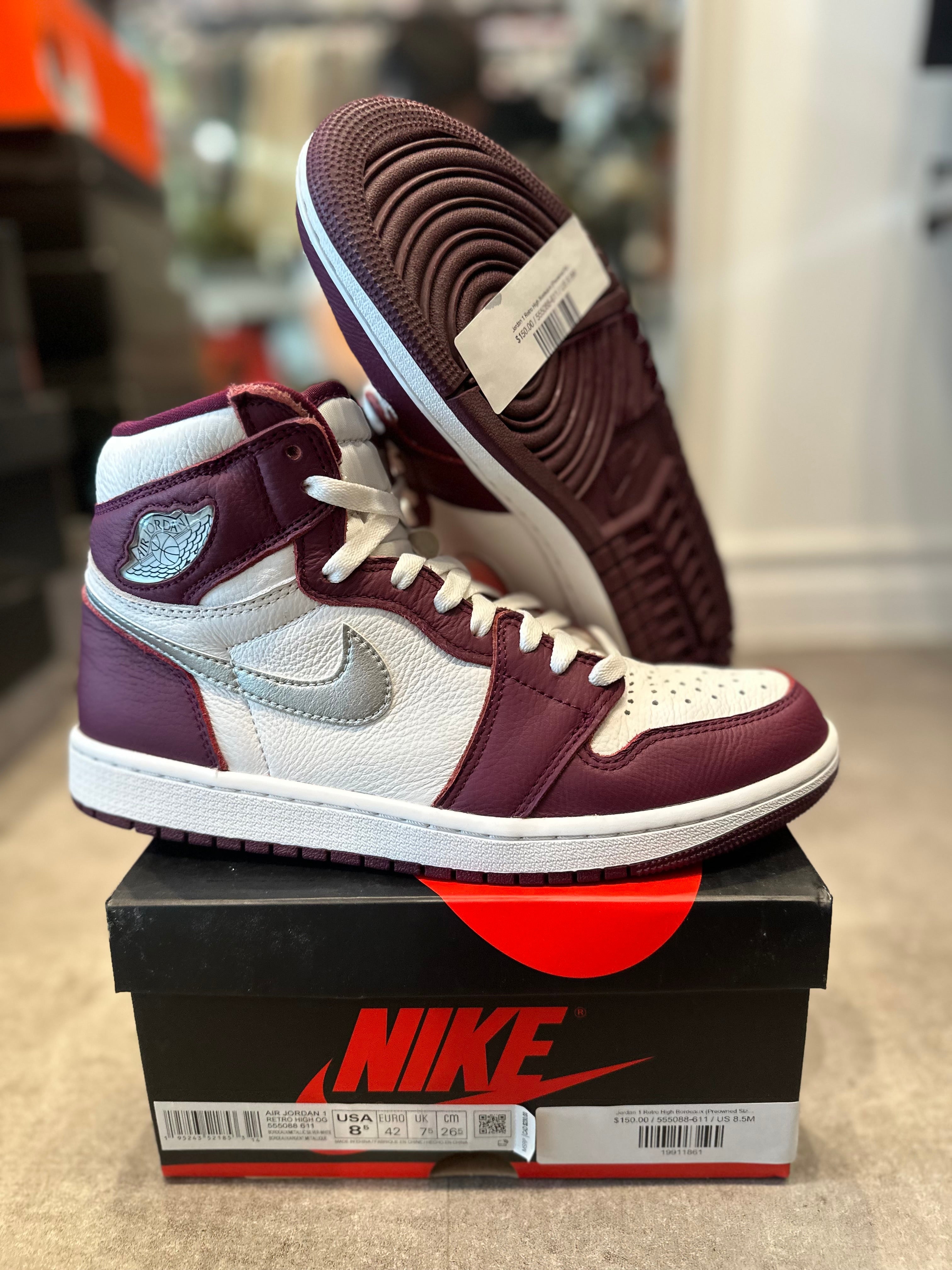 Jordan 1 Retro High Bordeaux (Preowned Size 8.5)