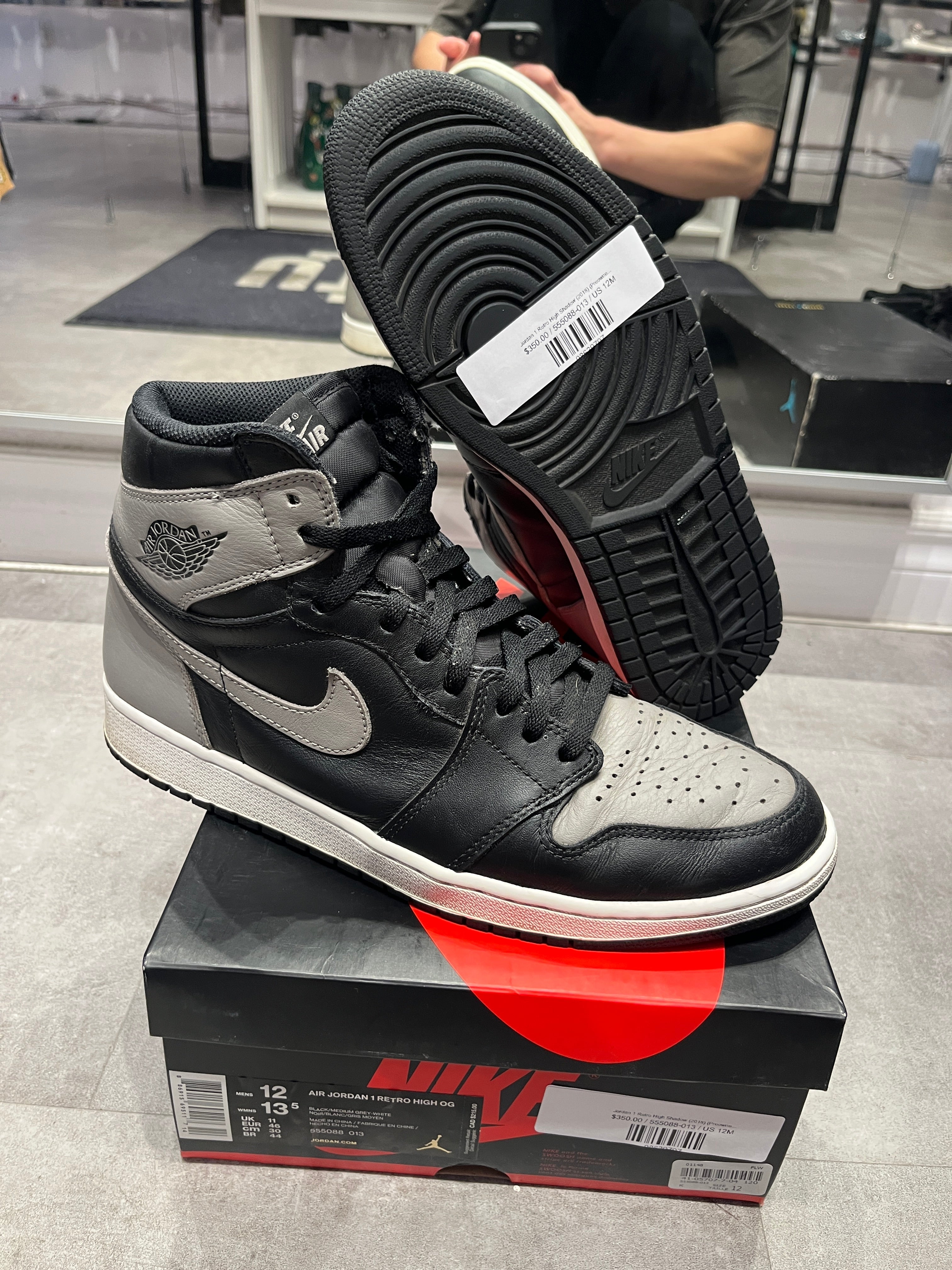 Jordan 1 Retro High Shadow (2018) (Preowned Size 12)