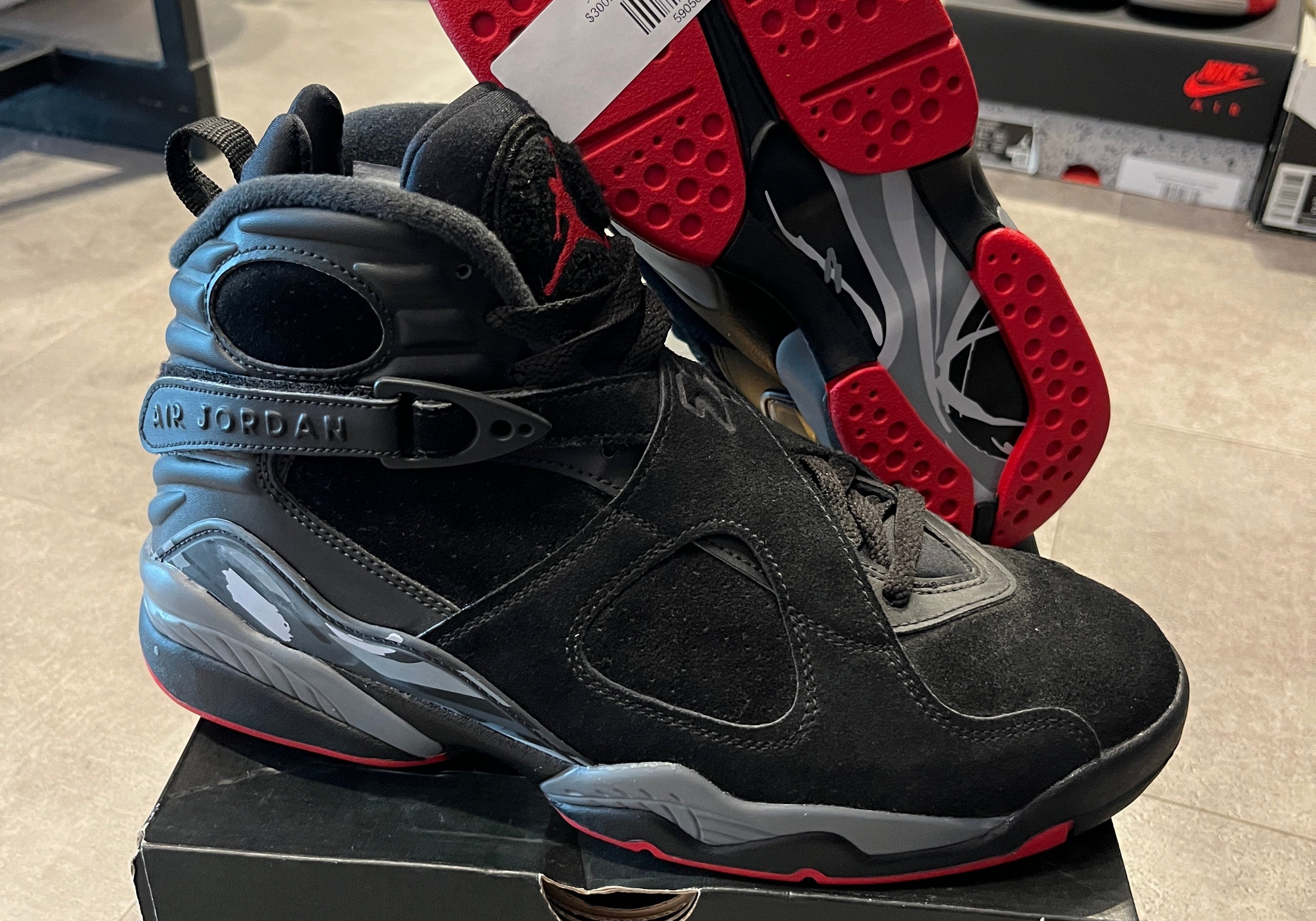 Jordan 8 Retro Black Cement (Very Lightly Preowned Size 9.5)