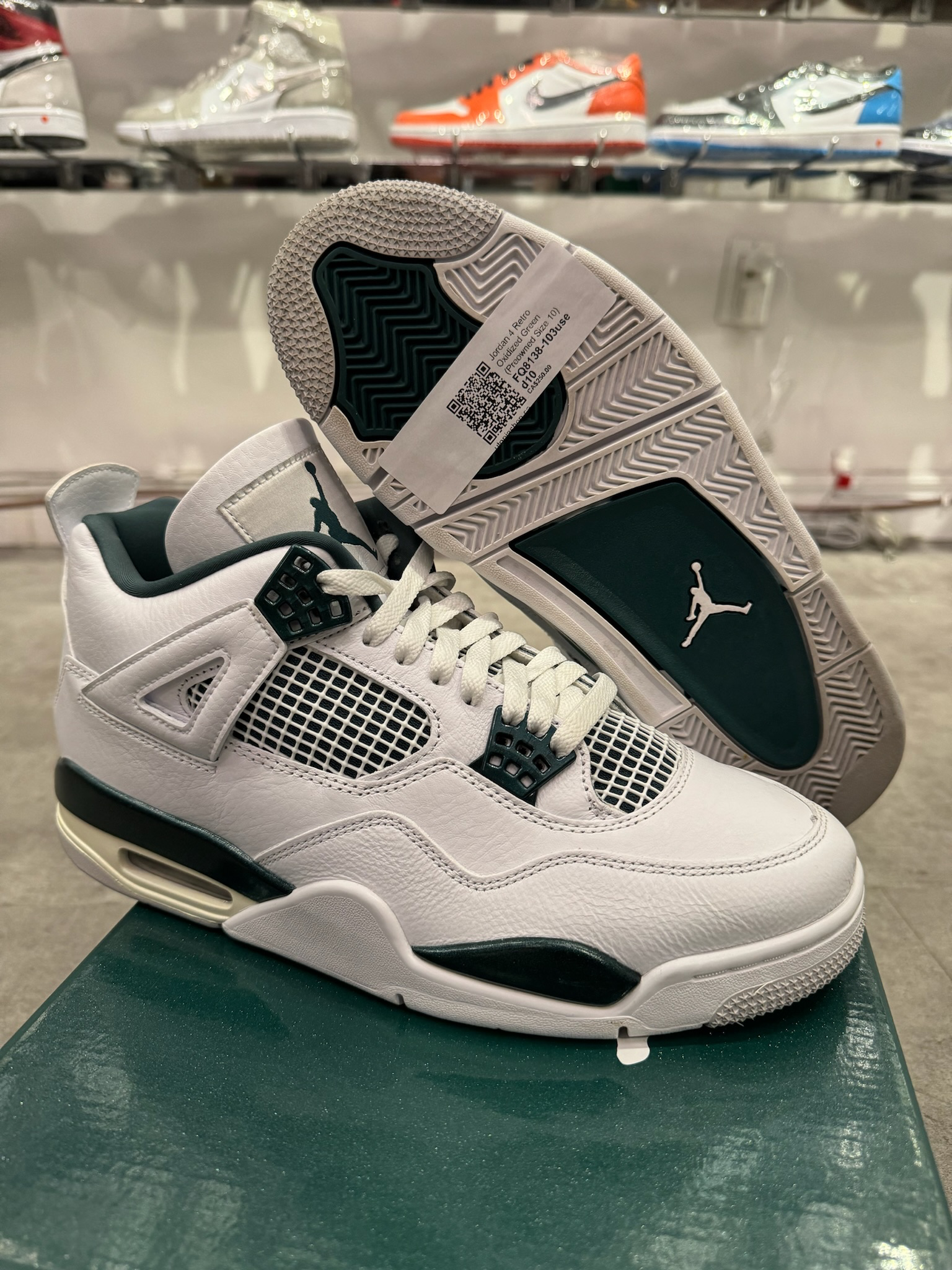 Jordan 4 Retro Oxidized Green (Preowned Size 10)