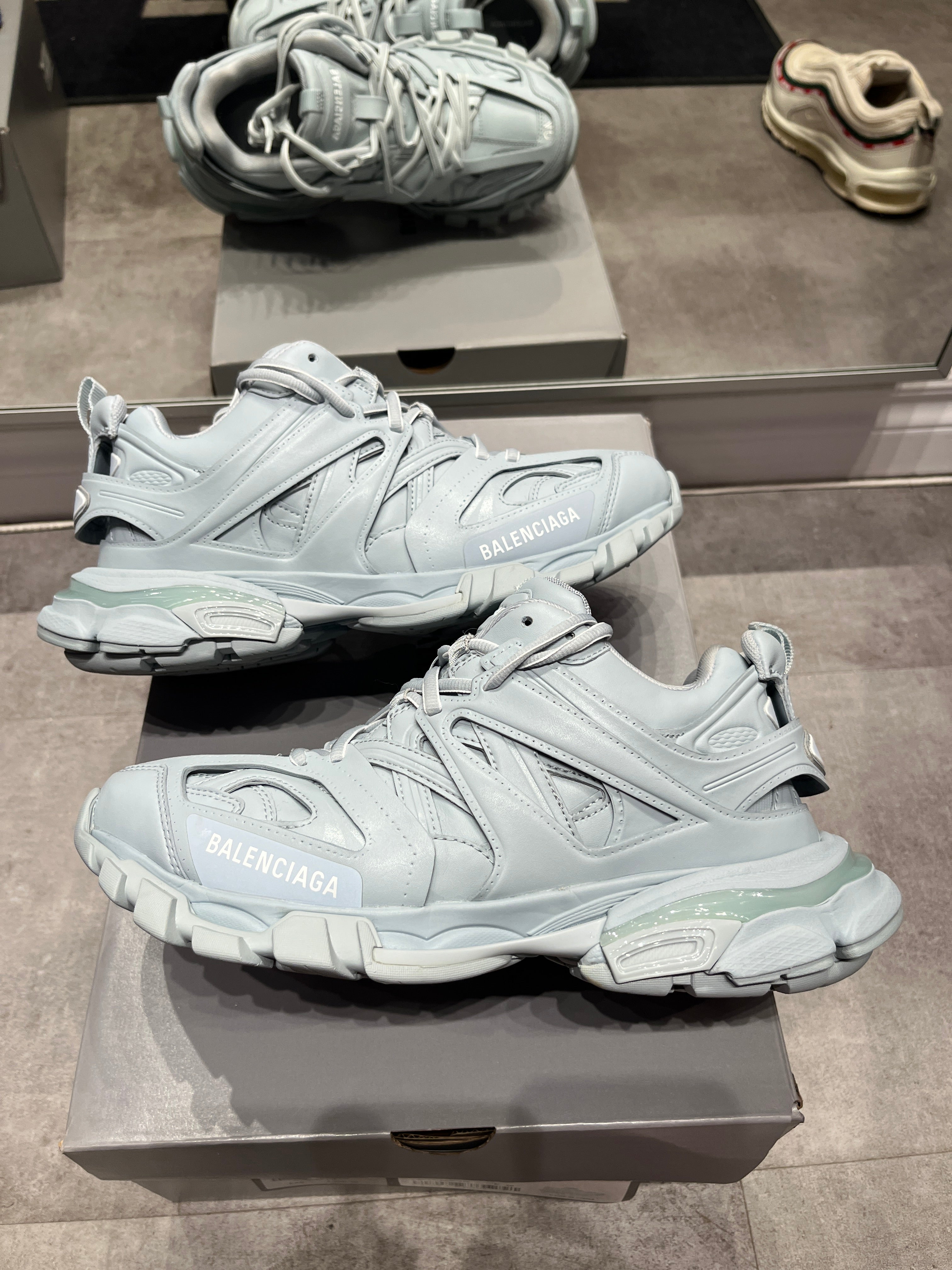 Balenciaga Track Cut Out Low Blue (Preowned)