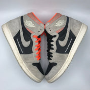 Jordan 1 Retro High Neutral Grey Hyper Crimson (Preowned)