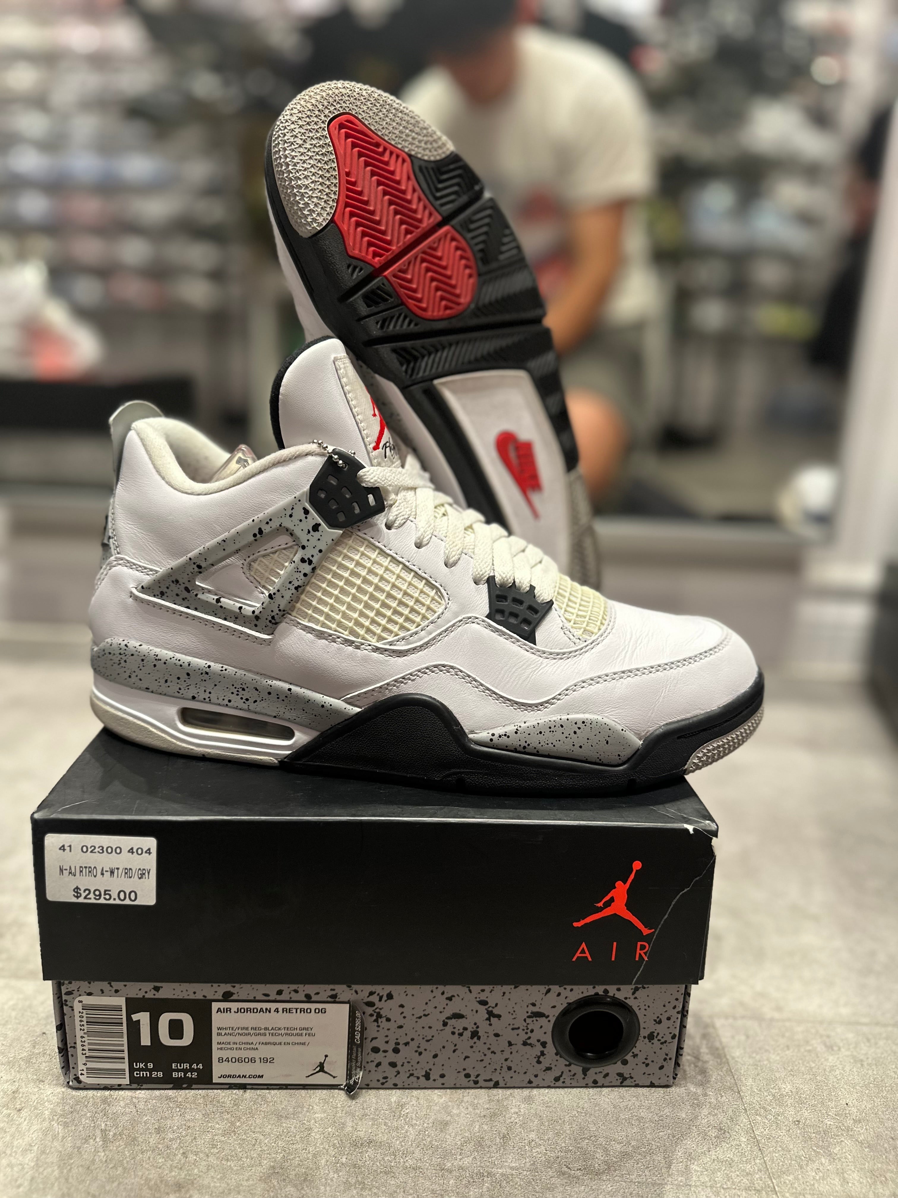 Size 3 - Jordan 4 Retro White Cement hot (Pre Owned)