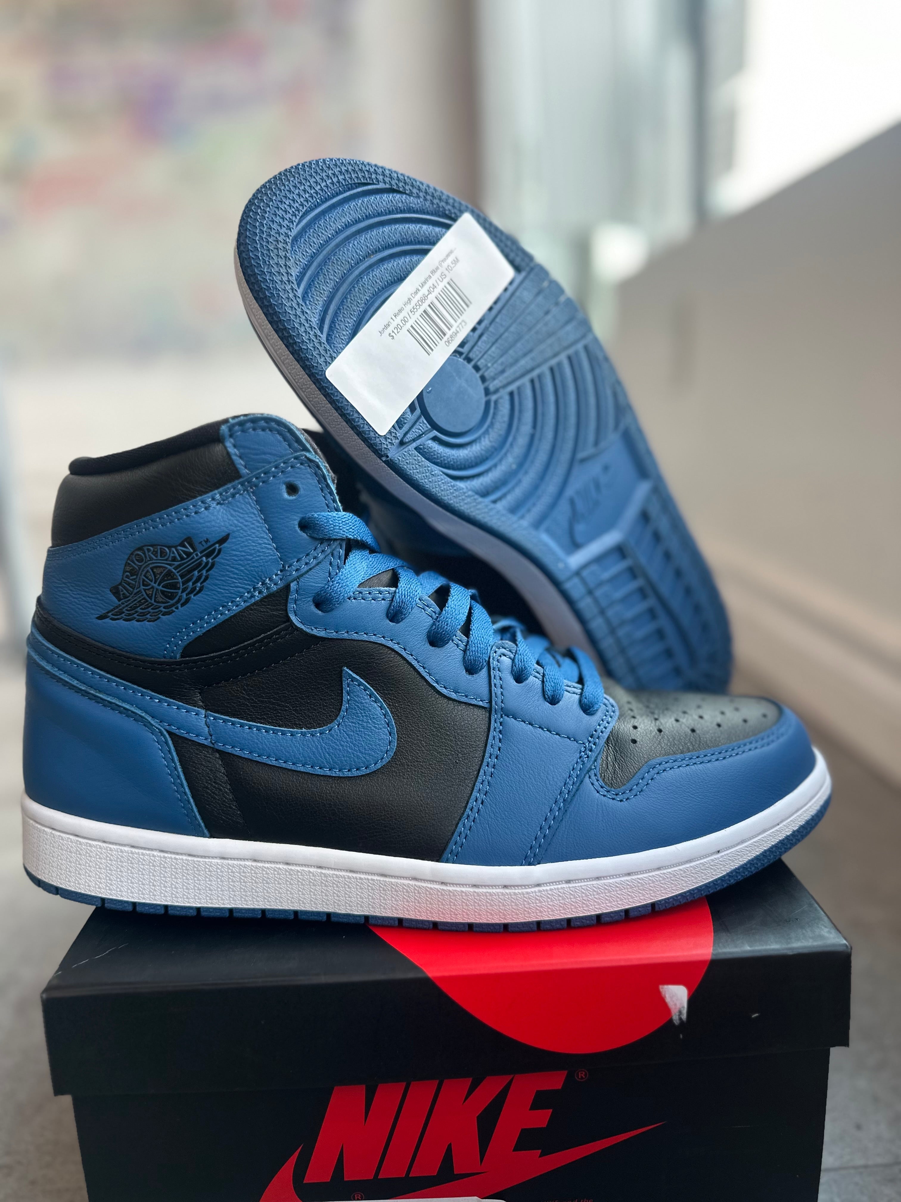 Jordan 1 Retro High Dark Marina Blue (Preowned Size 10.5)