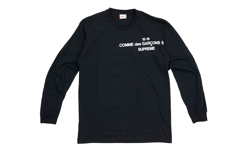 Supreme Comme Des Garcons Long Sleeve Tee Black (Preowned Size L)