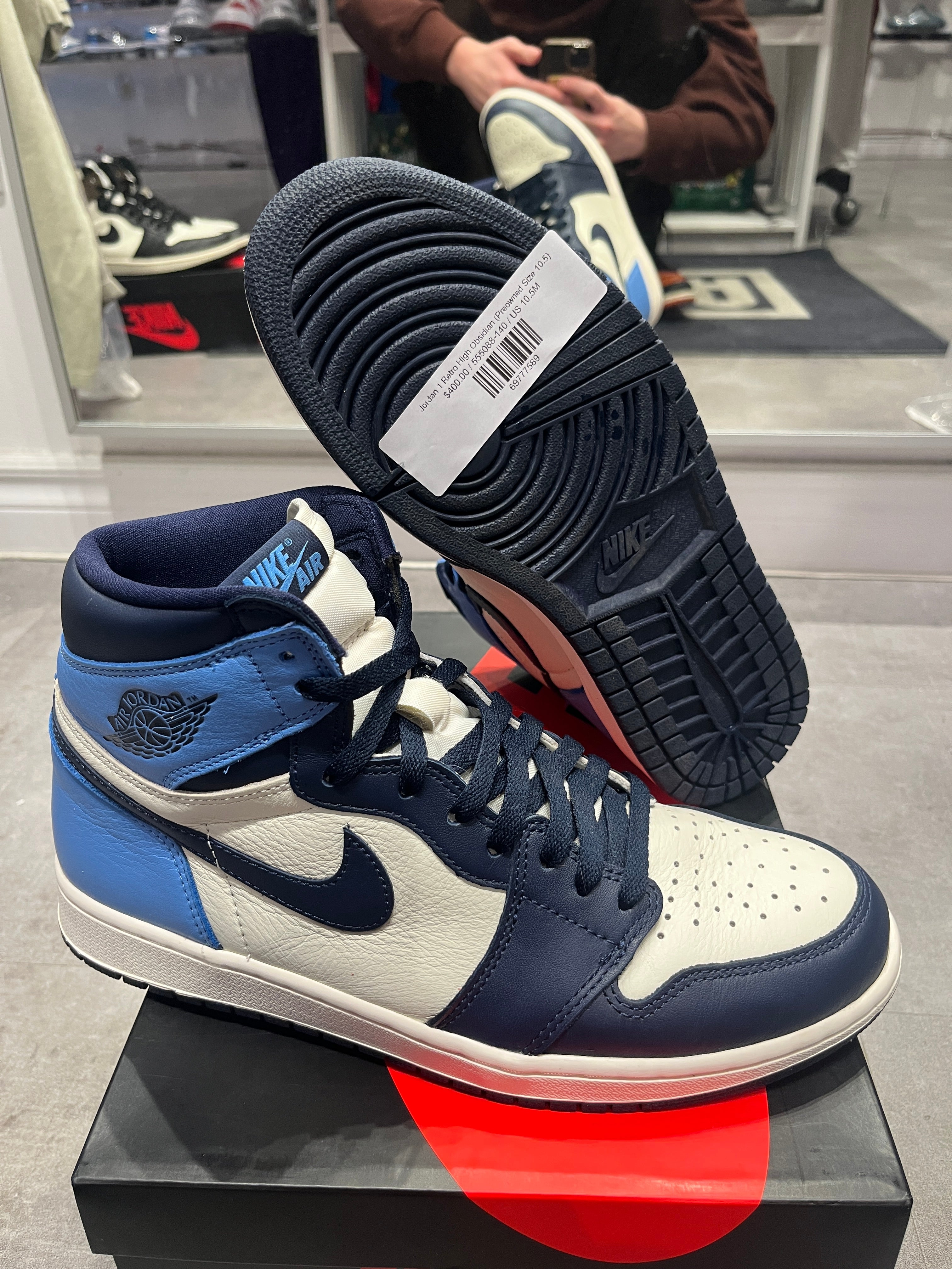 Jordan 1 Retro High Obsidian (Preowned Size 10.5)