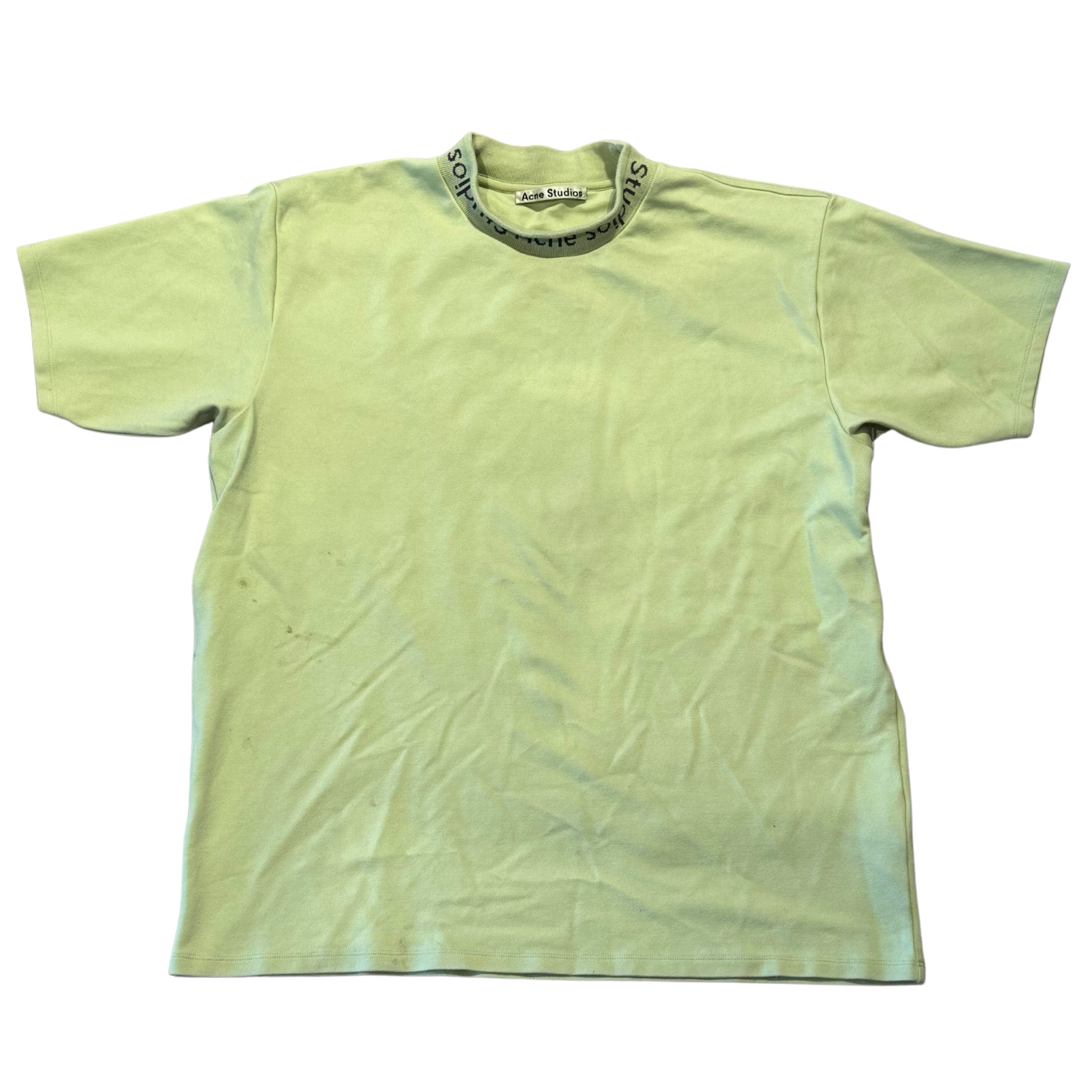 Acne Studios Neck Logo Knit T-Shirt Pale Mint (Preowned)