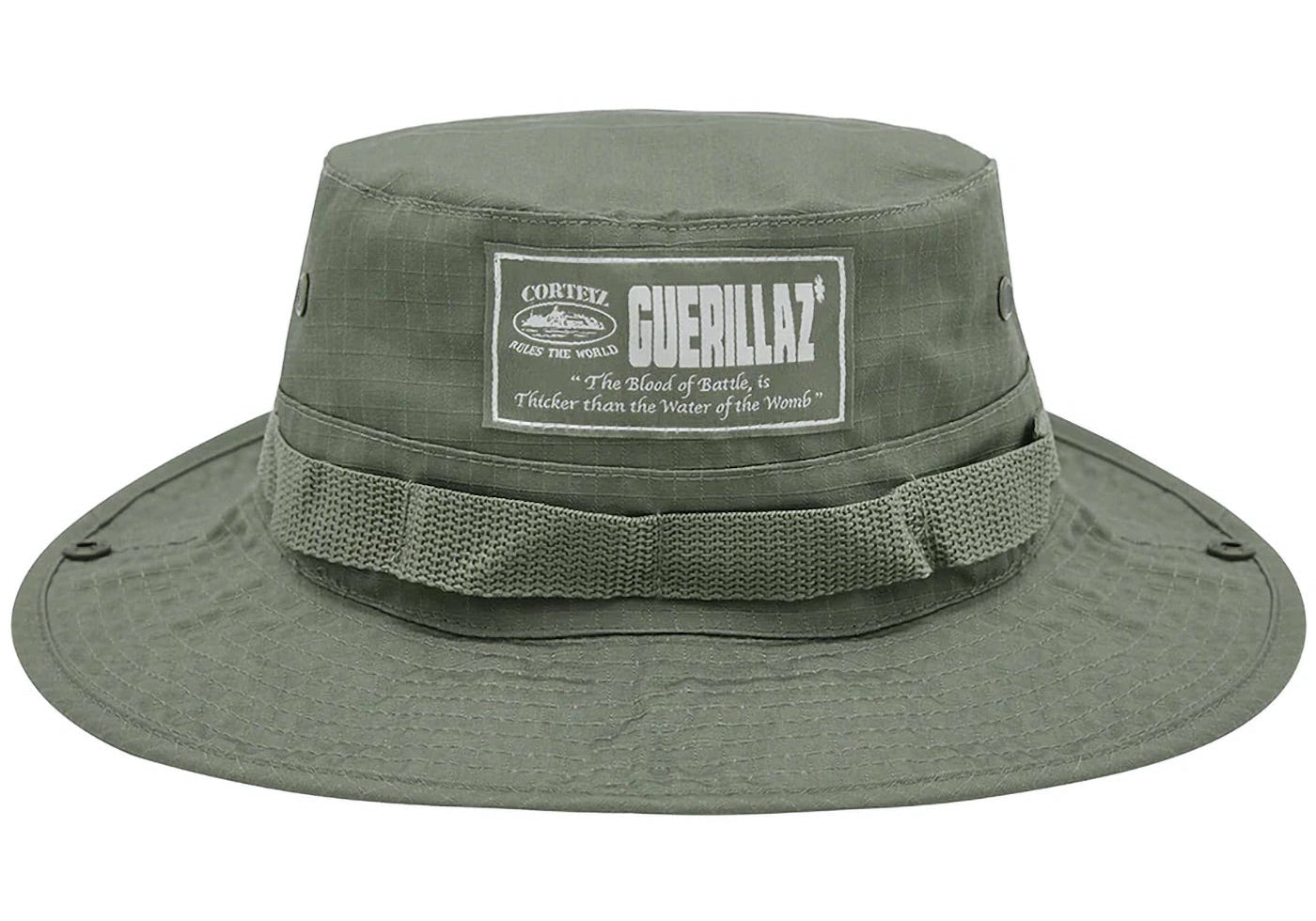 Corteiz Guerillaz Bucket Hat Tonal Khaki