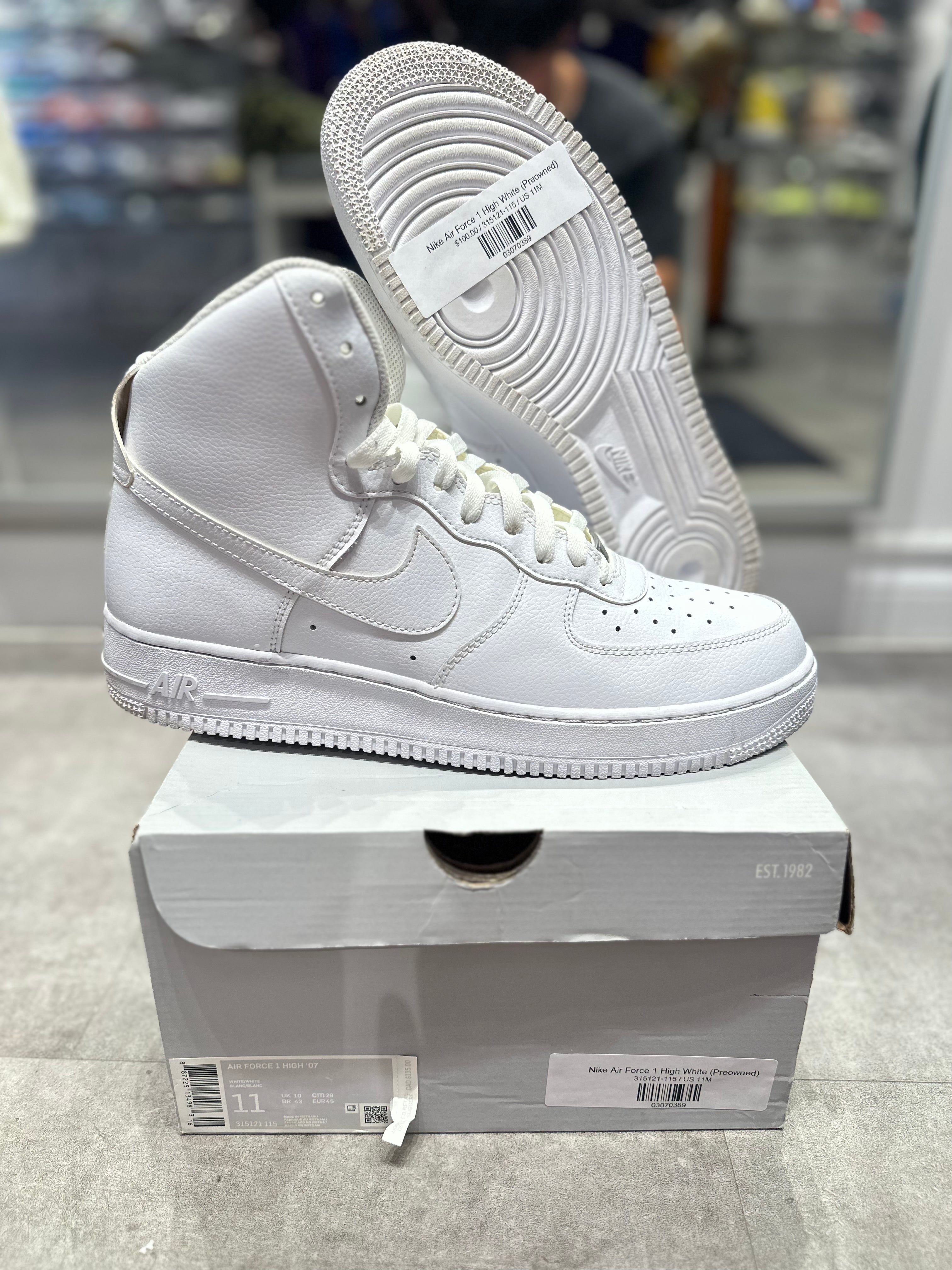 Nike Air Force 1 High White (Preowned)