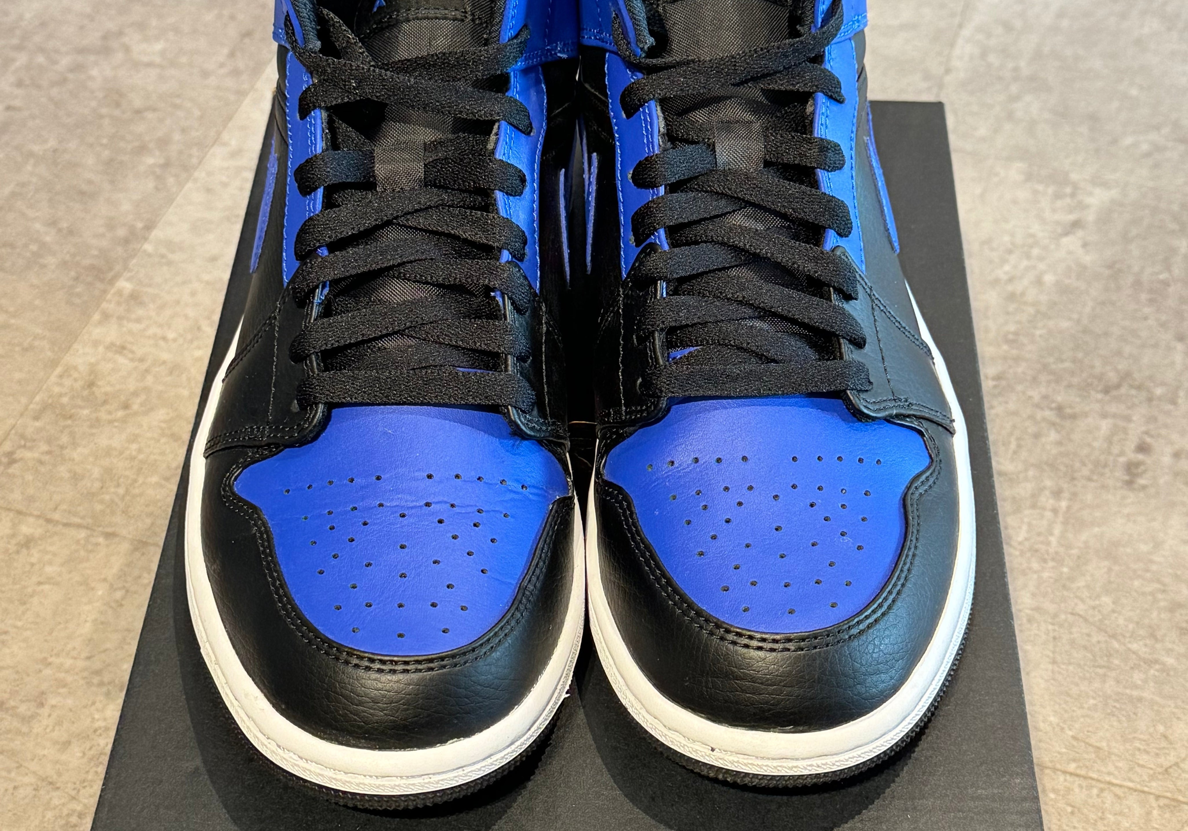 Jordan 1 Mid Hyper Royal Tumbled Leather (Preowned)