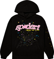 Sp5der P*NK V2 Hoodie Black