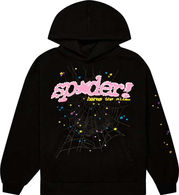 Sp5der P*NK V2 Hoodie Black