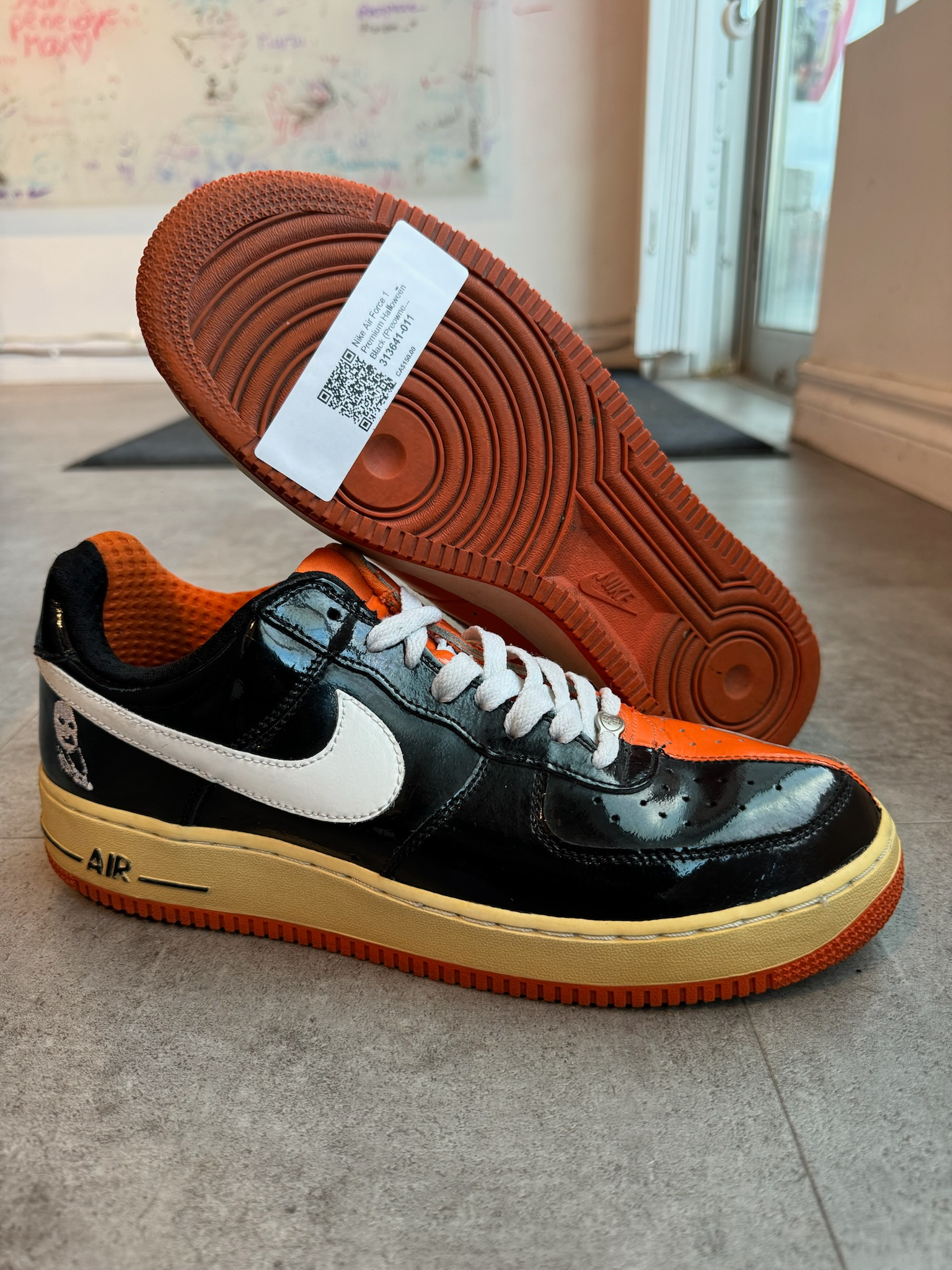 Nike Air Force 1 Premium Halloween Black (Preowned Size 10)