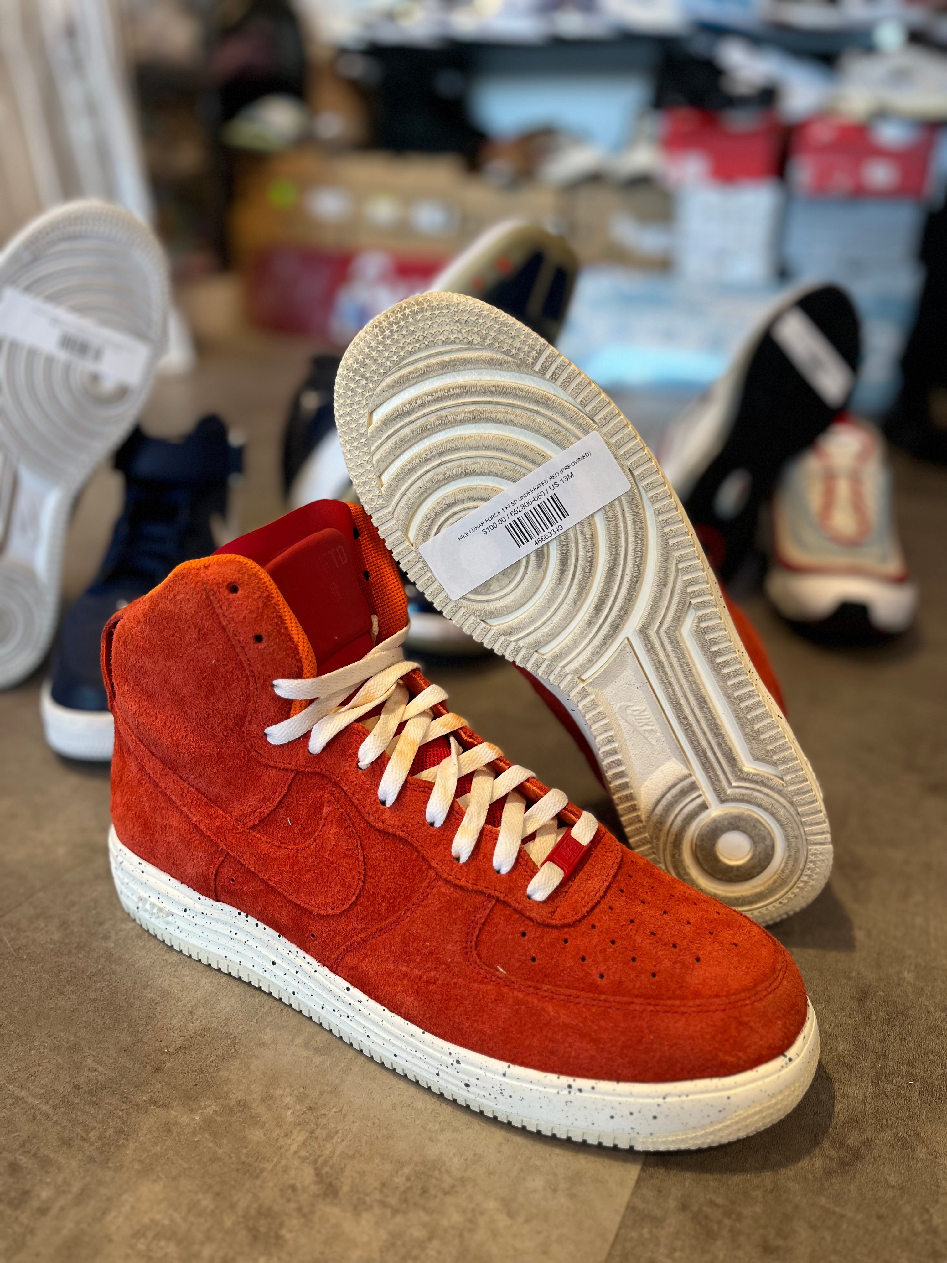 Nike Lunar Force 1 Hi SP Undefeated Red (Preowned)