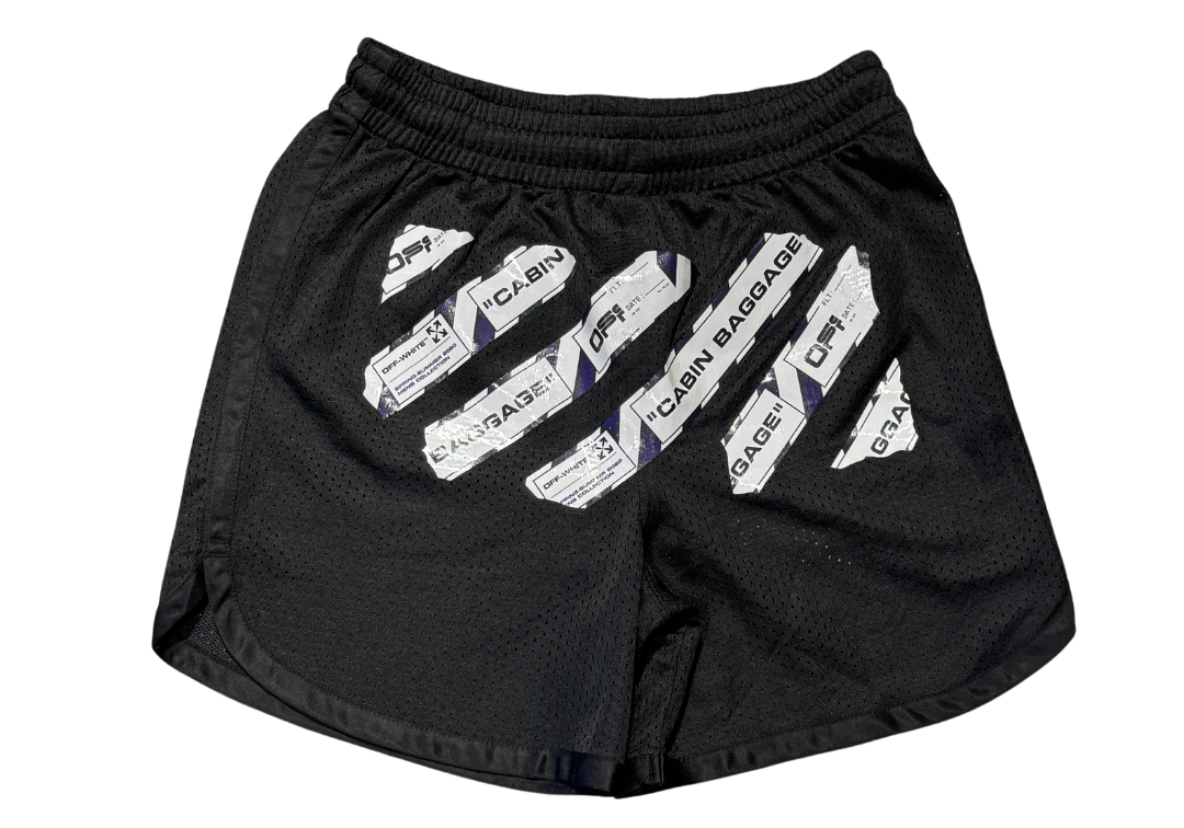 Off-White Airport Tape Mesh Shorts