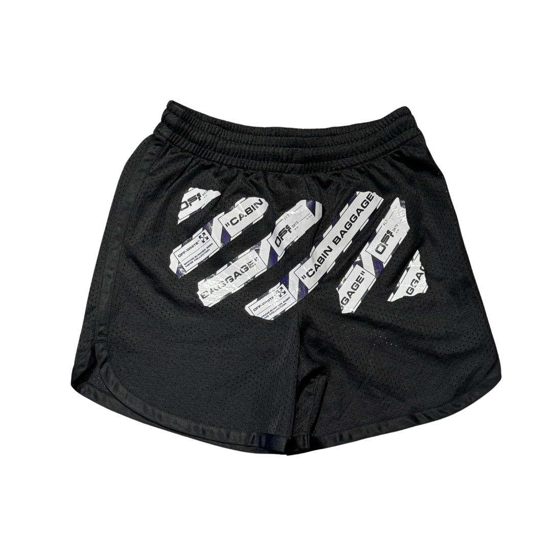 Off-White Airport Tape Mesh Shorts