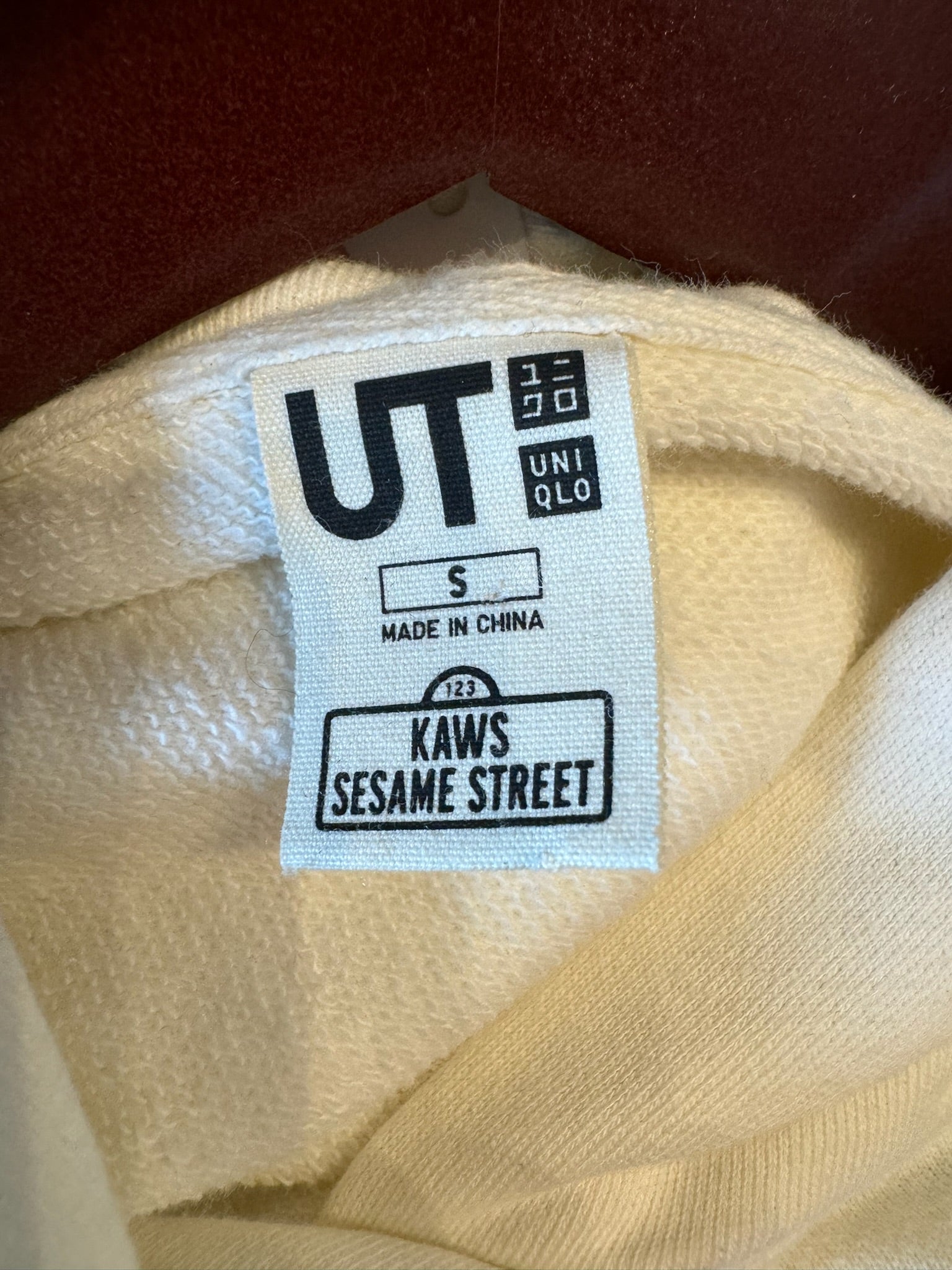 Kaws X Uniqlo X Sesame Street Bert & Ernie Heads Hoodie Natural (Preowned)