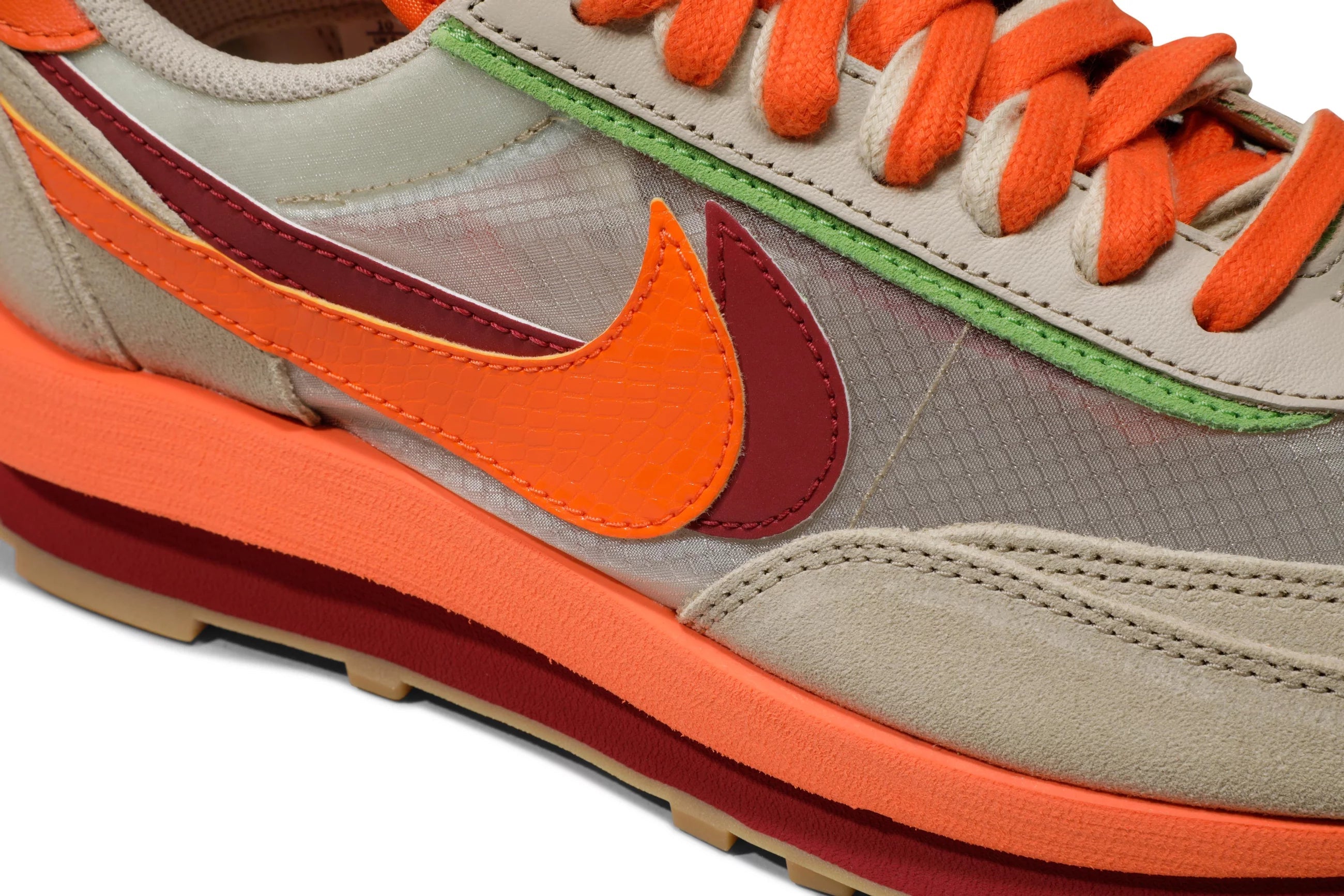 Nike X Sacai X LDV Waffle Clot Net Orange Blaze