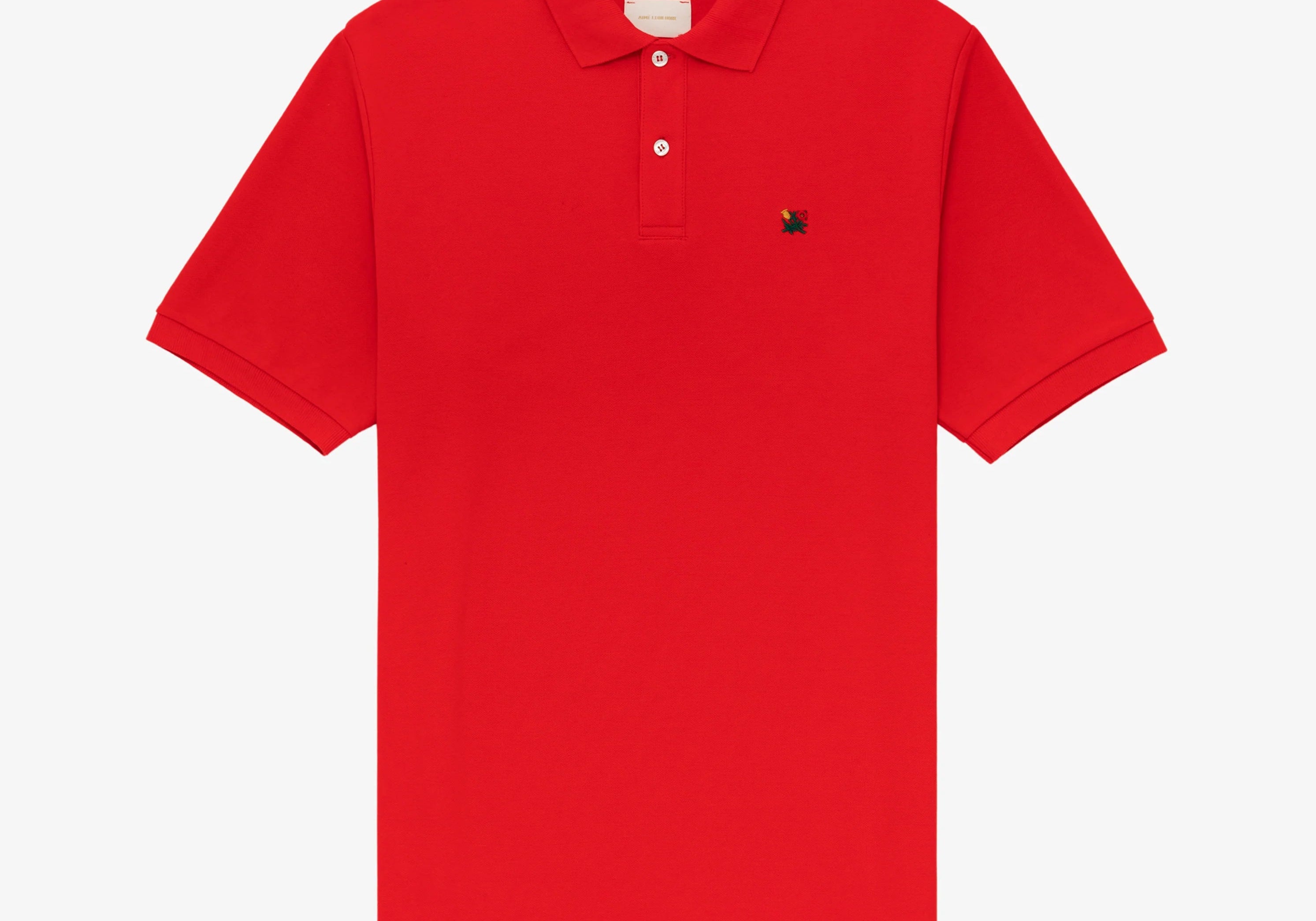 Aime Leon Dore Crest Pique Polo Shirt Red