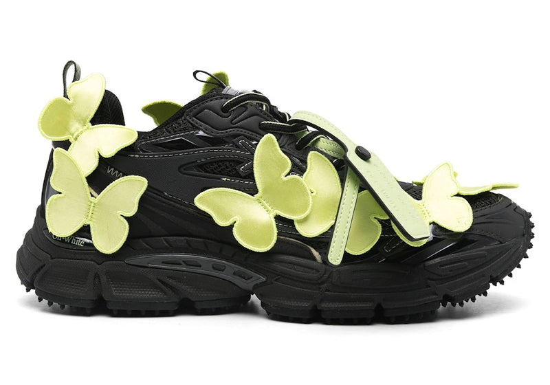 OFF-WHITE Be Right Back Black Green Butterflies (Preowned Size 44)