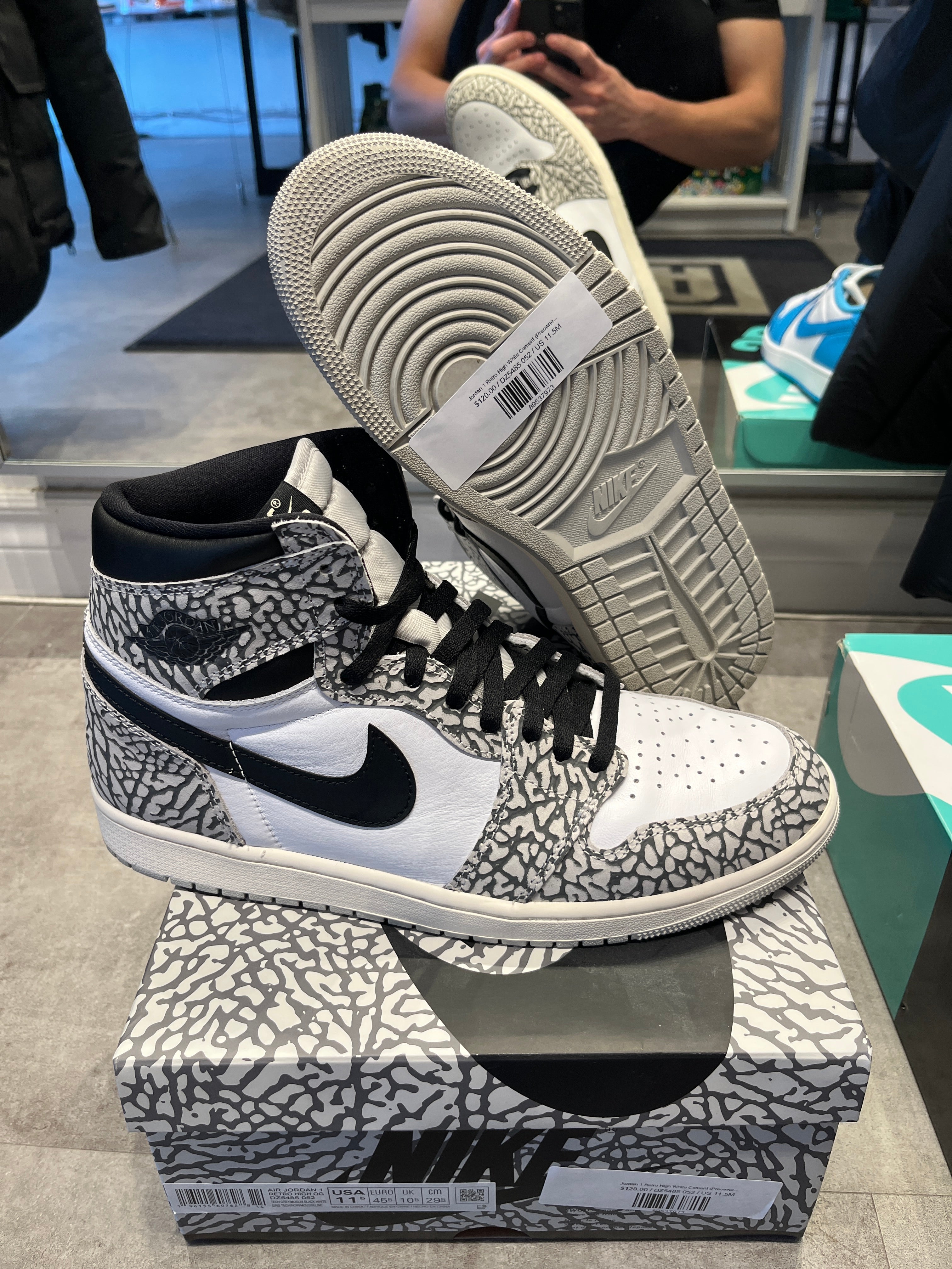 Jordan 1 Retro High White Cement (Preowned Size 11.5)