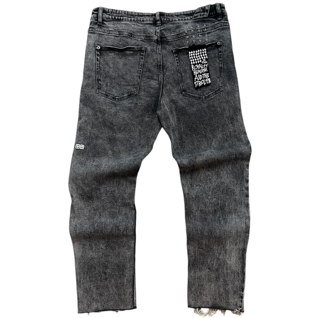 Ksubi Chitch Chop Acid Attack Black Denim Jeans (Preowned)