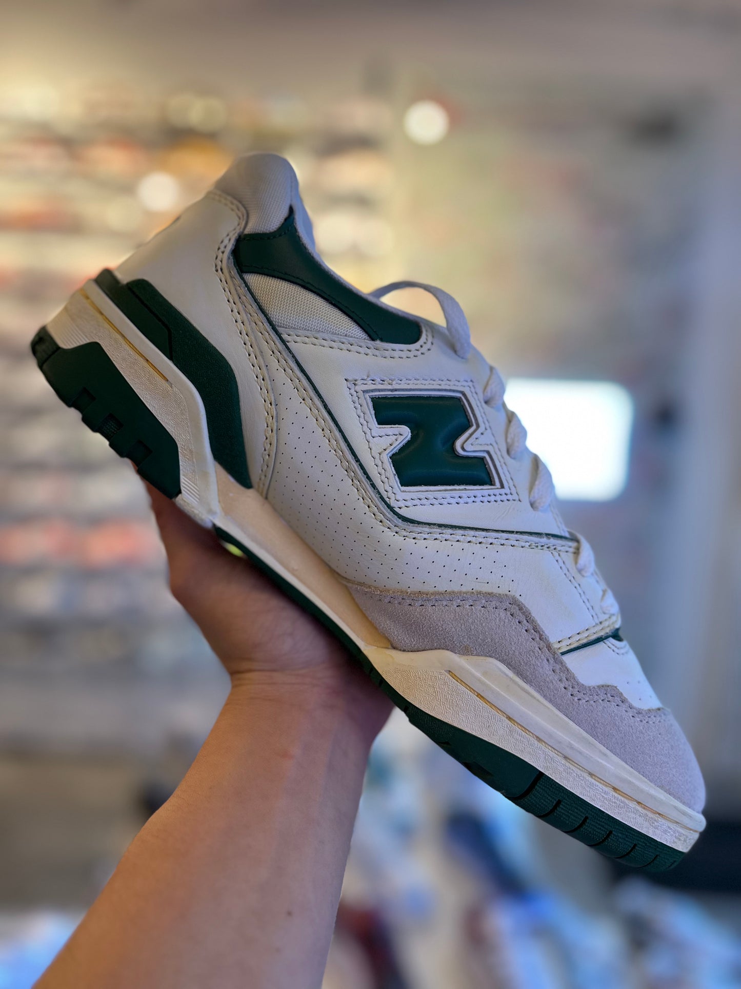 New Balance 550 White Green *Aged Custom* (Preowned)